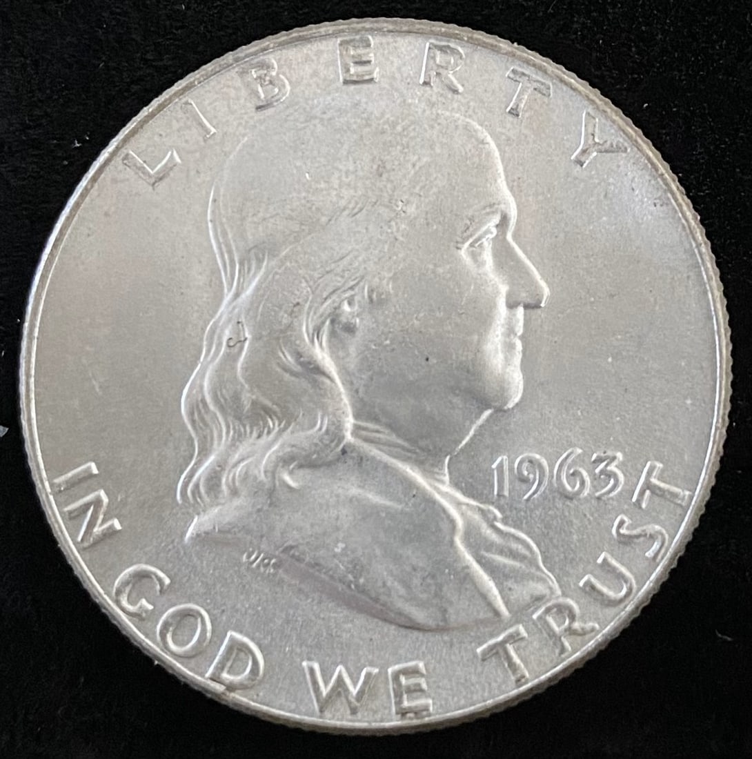 1963-D Franklin Silver Half Dollar (1 of 2)