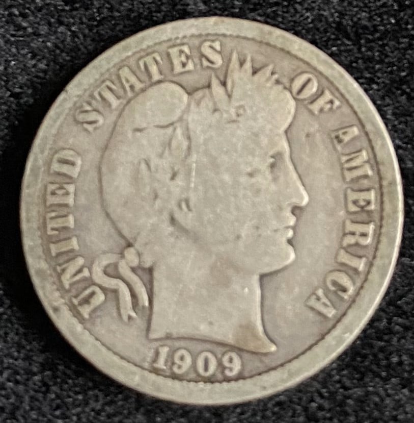 1909 Barber Silver Dime (1 of 2)