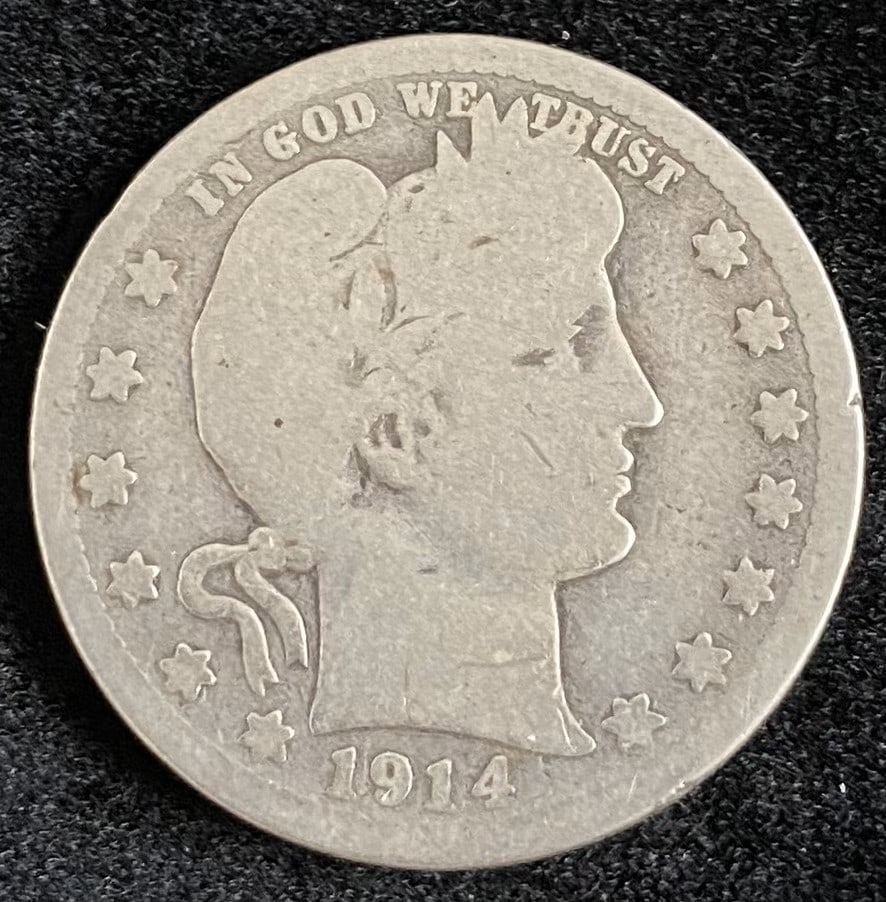 1914-D Barber Silver Quarter (1 of 2)