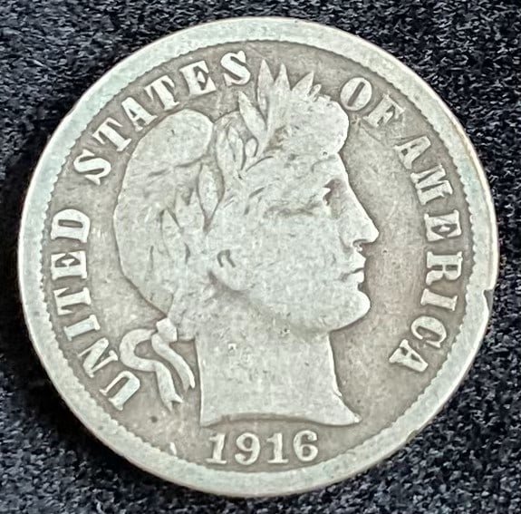 1916 Barber Silver Dime (1 of 2)