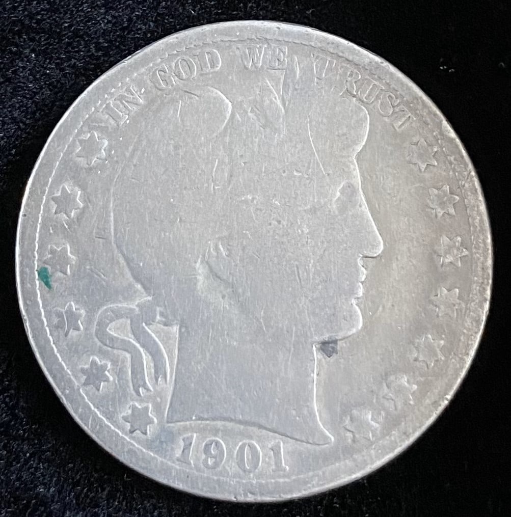 1901 Barber Silver Half Dollar (1 of 2)