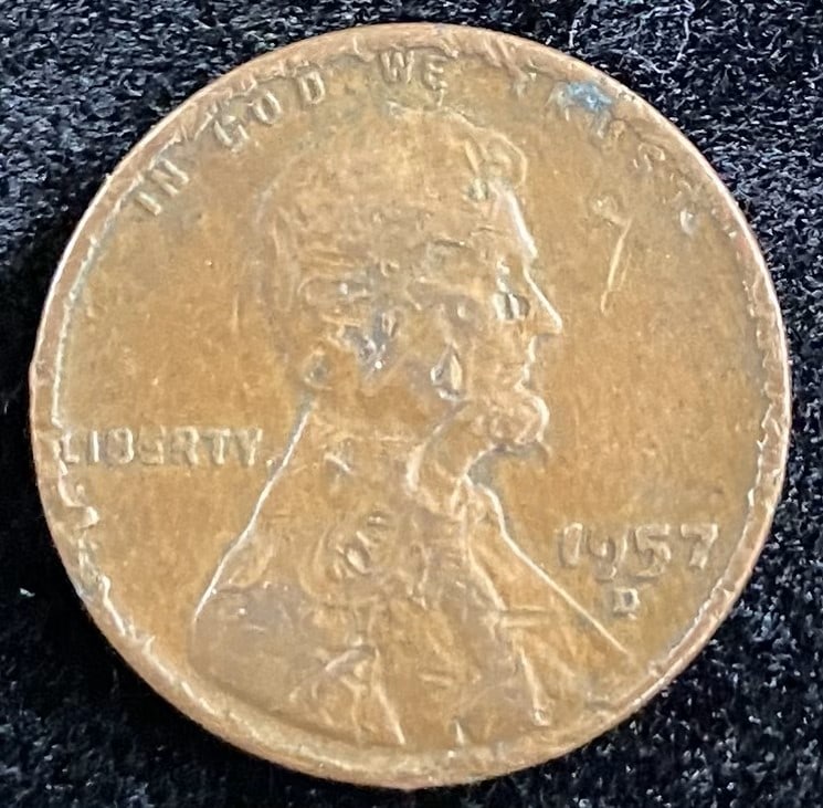 1957-D Wheat PEnny BN (1 of 2)