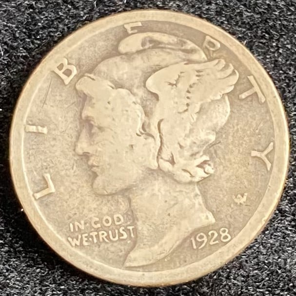 1928-S Mercury Silver Dime (1 of 2)