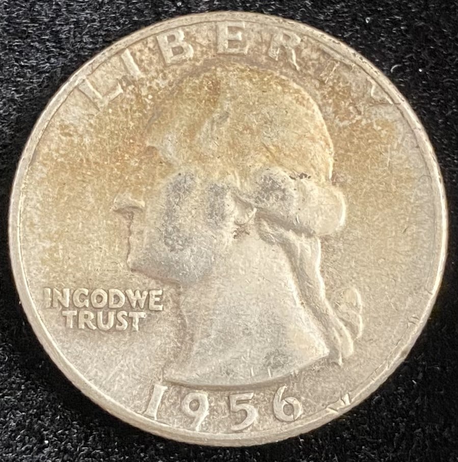 1956 Washington Silver Quarter Toned (1 of 2)