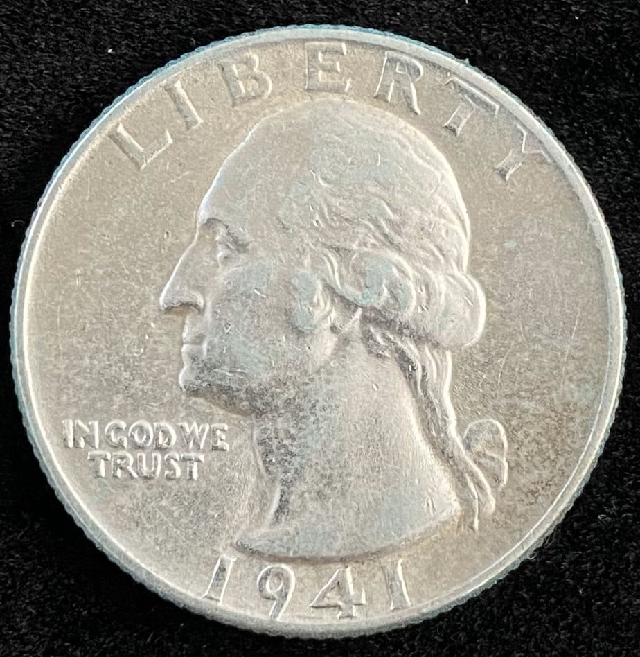1941 Washington Silver Quarter (1 of 2)