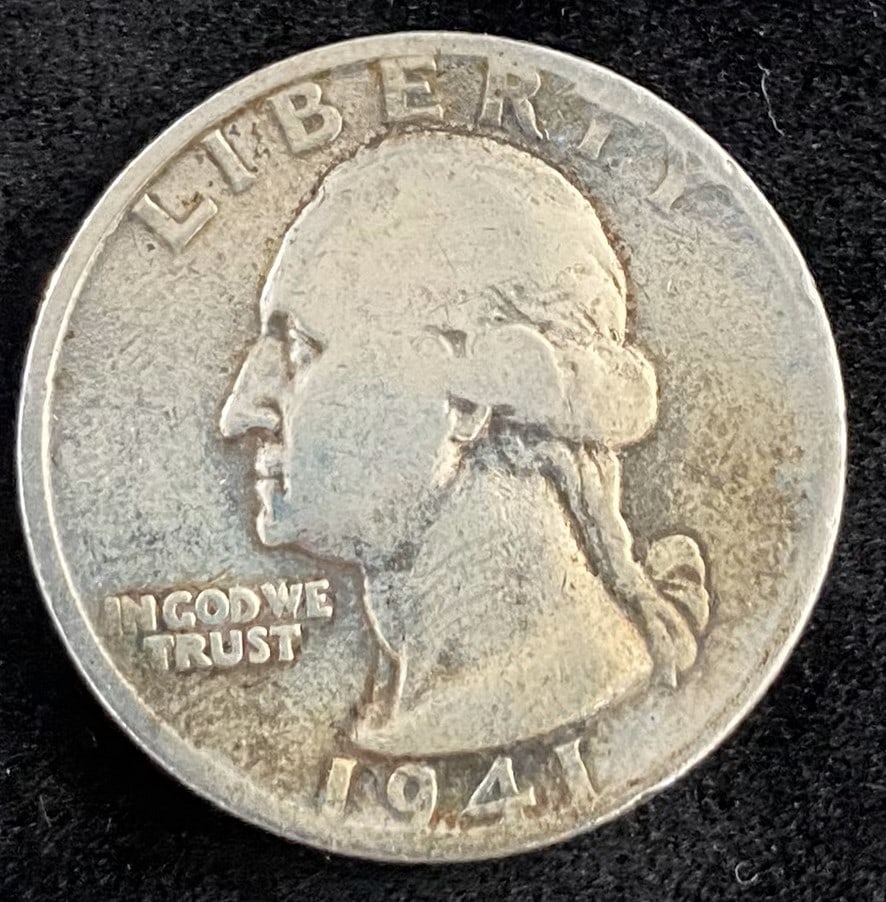 1941-S Washington Silver Quarter Toned (1 of 2)