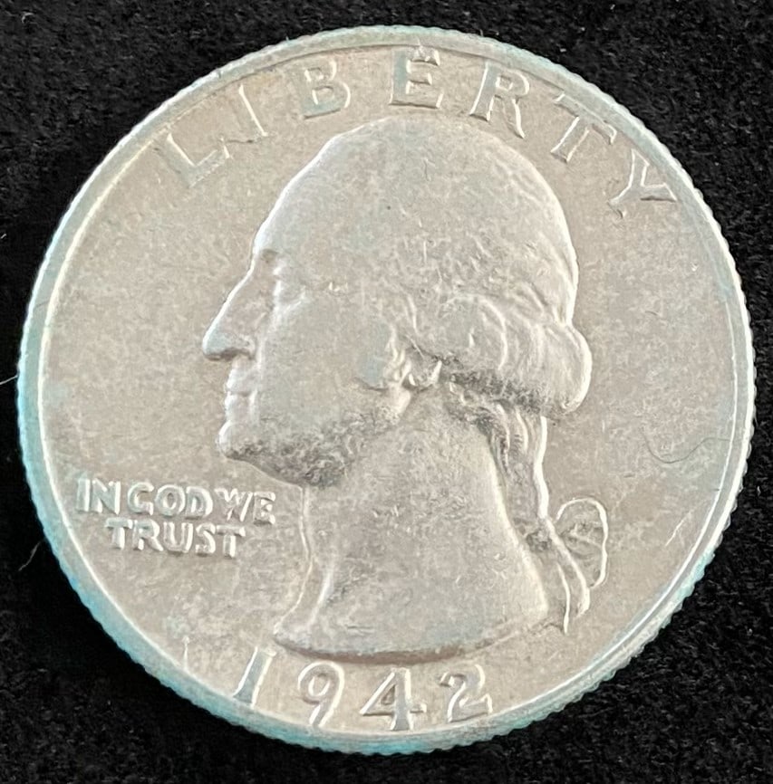 1942 Washington Silver Quarter (1 of 2)