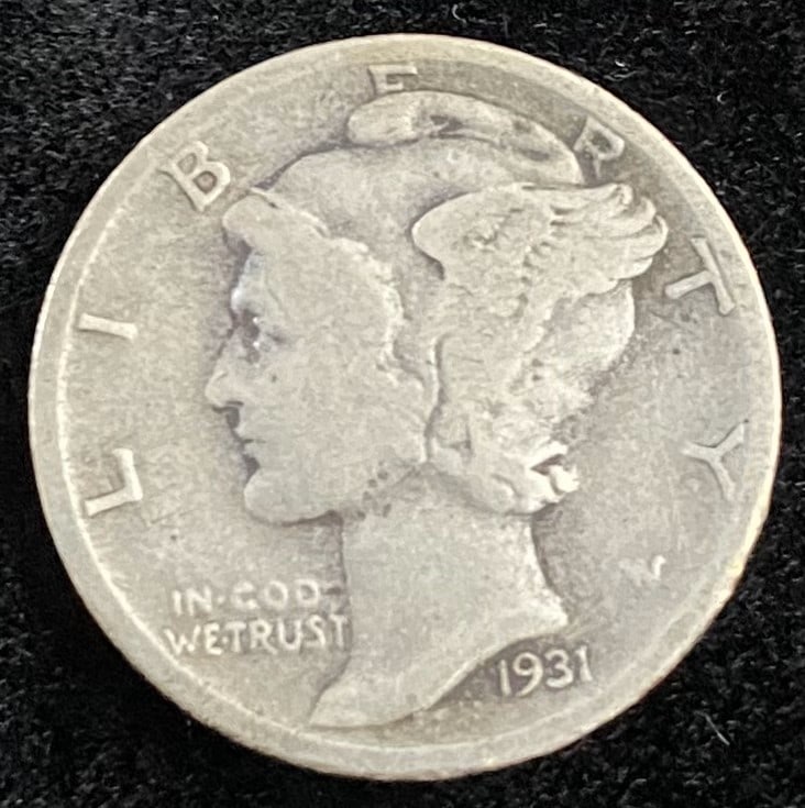 1931-S Mercury Silver Dime (1 of 2)
