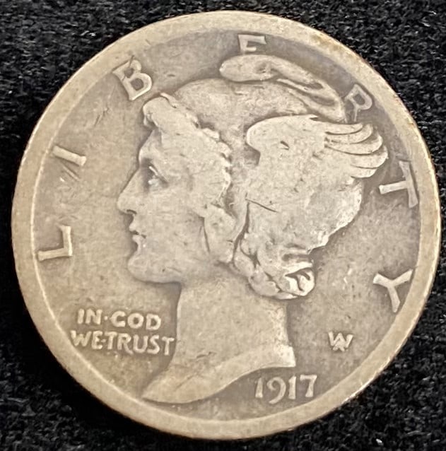 1917 Mercury Silver Dime (1 of 2)
