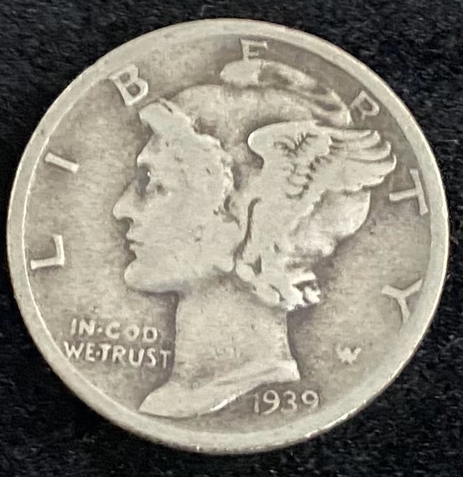 1939-S Mercury Silver Dime (1 of 2)