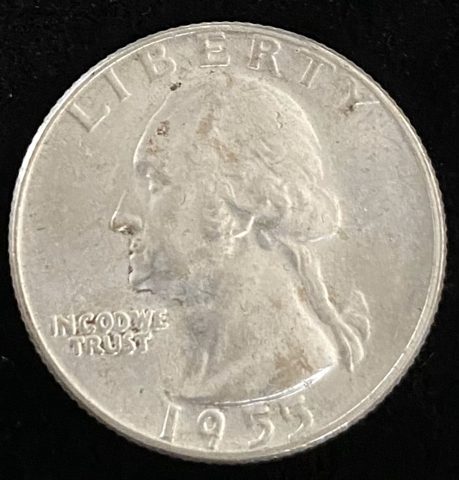 1955 Washington Silver Quarter (1 of 2)