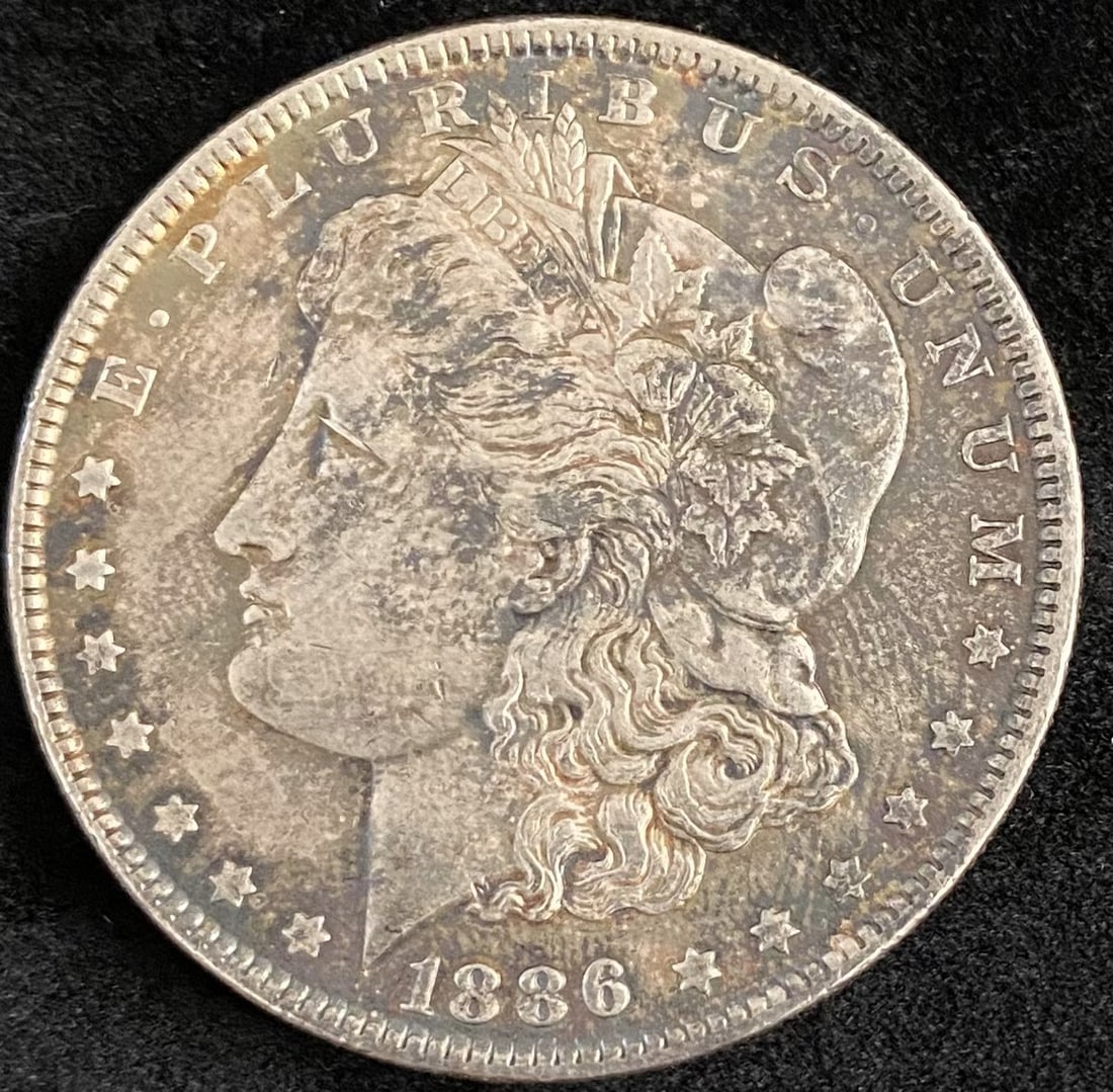 1886 Morgan Silver Dollar Toned (1 of 2)