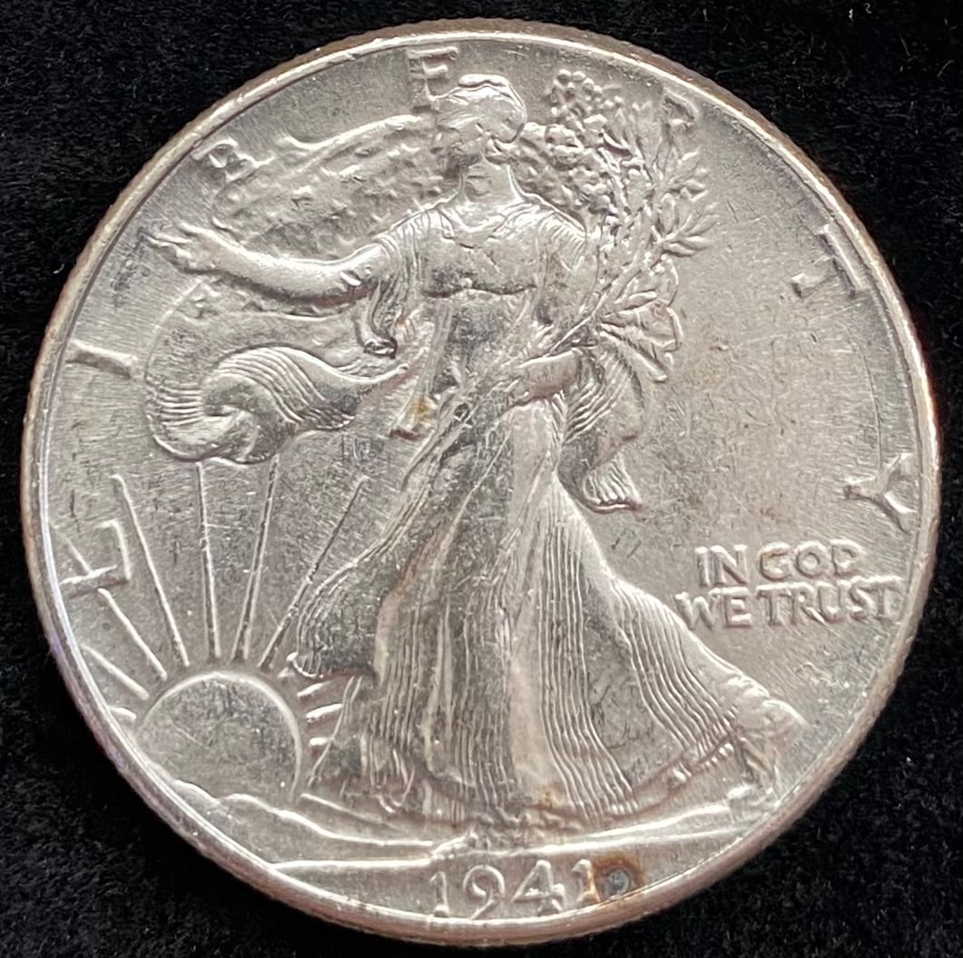 1941 Walking Liberty Silver Half Dollar (1 of 2)
