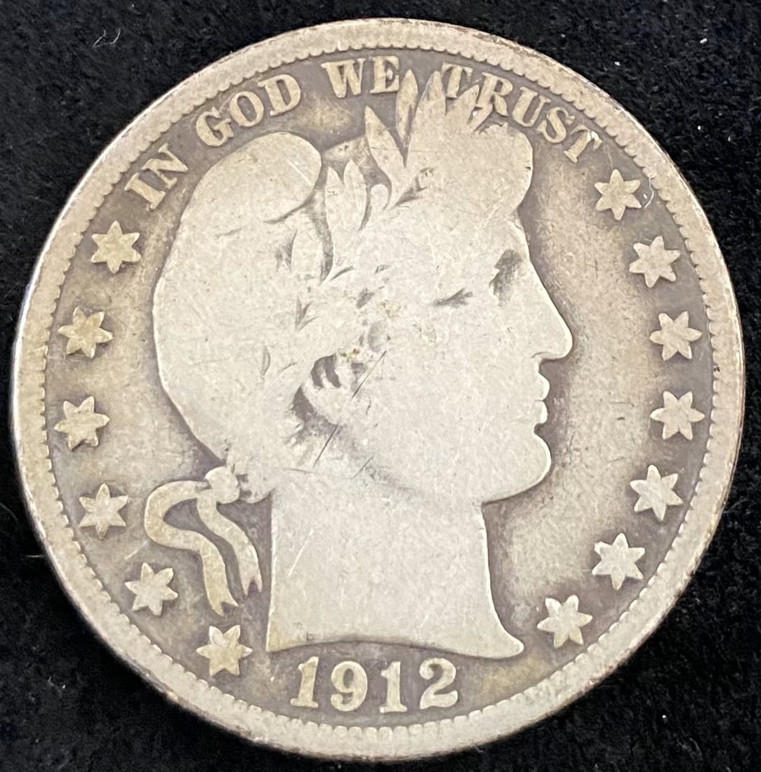 1912-S Barber Silver Half Dollar (1 of 2)