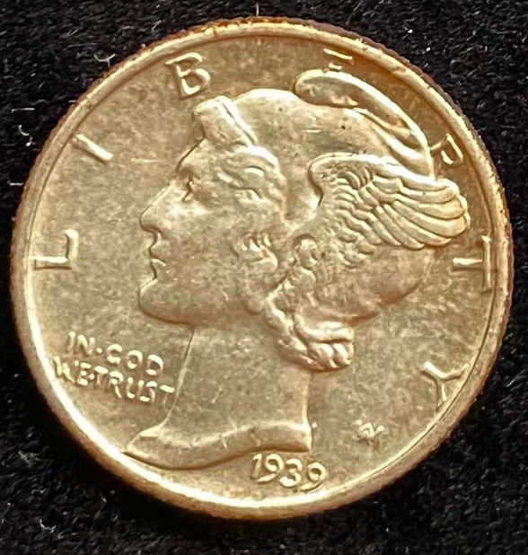 1939 Mercury Silver Dime (1 of 2)