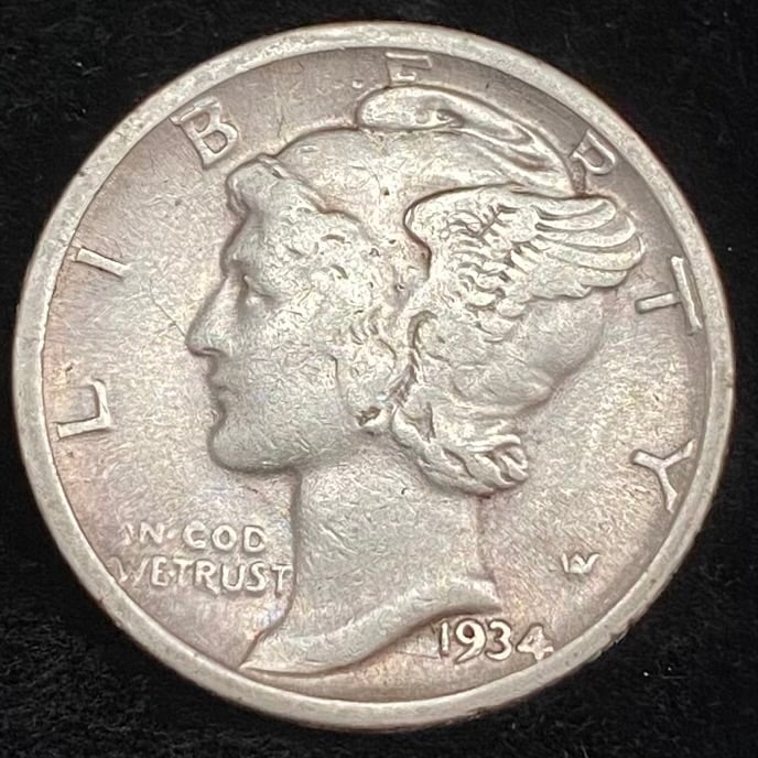 1934-D Mercury Silver Dime (1 of 2)