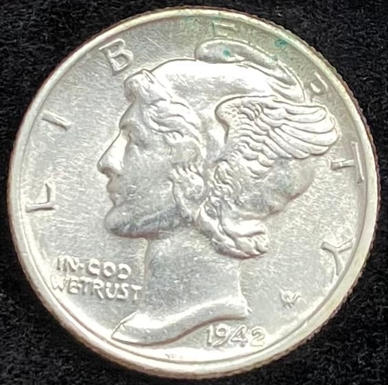 1942 Mercury Silver Dime: 1942 Mercury Silver Dime