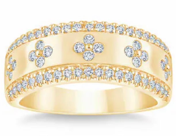 Round Brilliant 0.50 ctw VS2 Clarity, I Color Diamond 14kt Yellow Gold Band (1 of 5)