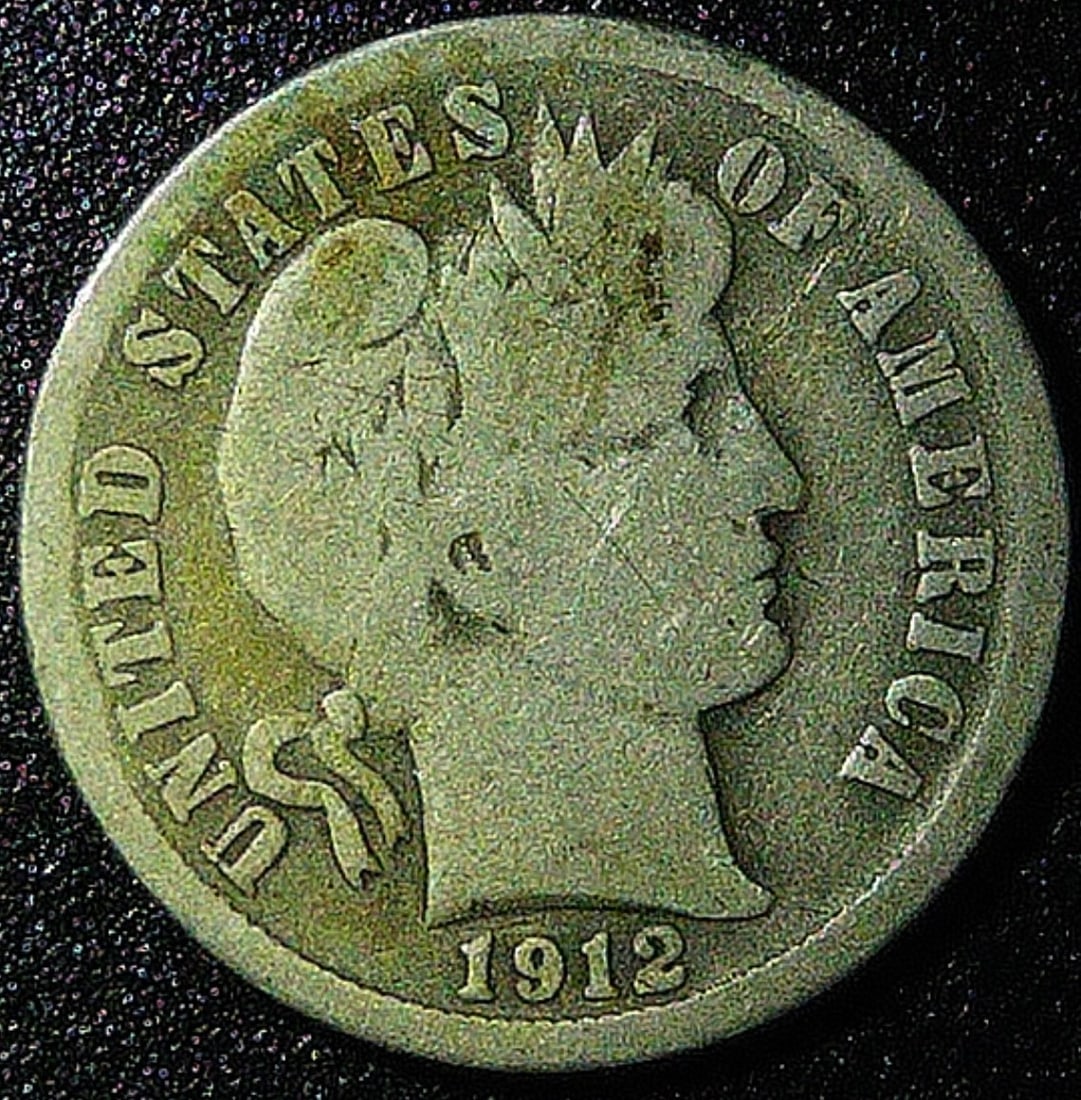 1912-D Barber Silver Dime (1 of 2)