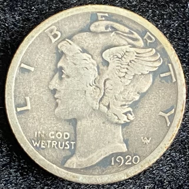 1920-D Mercury Silver Dime (1 of 2)