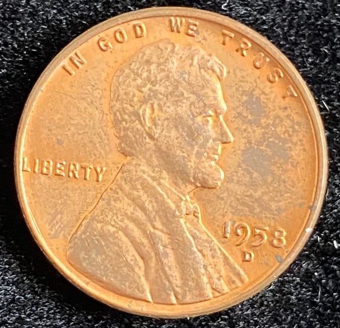 1958-D Wheat Penny RD (1 of 2)