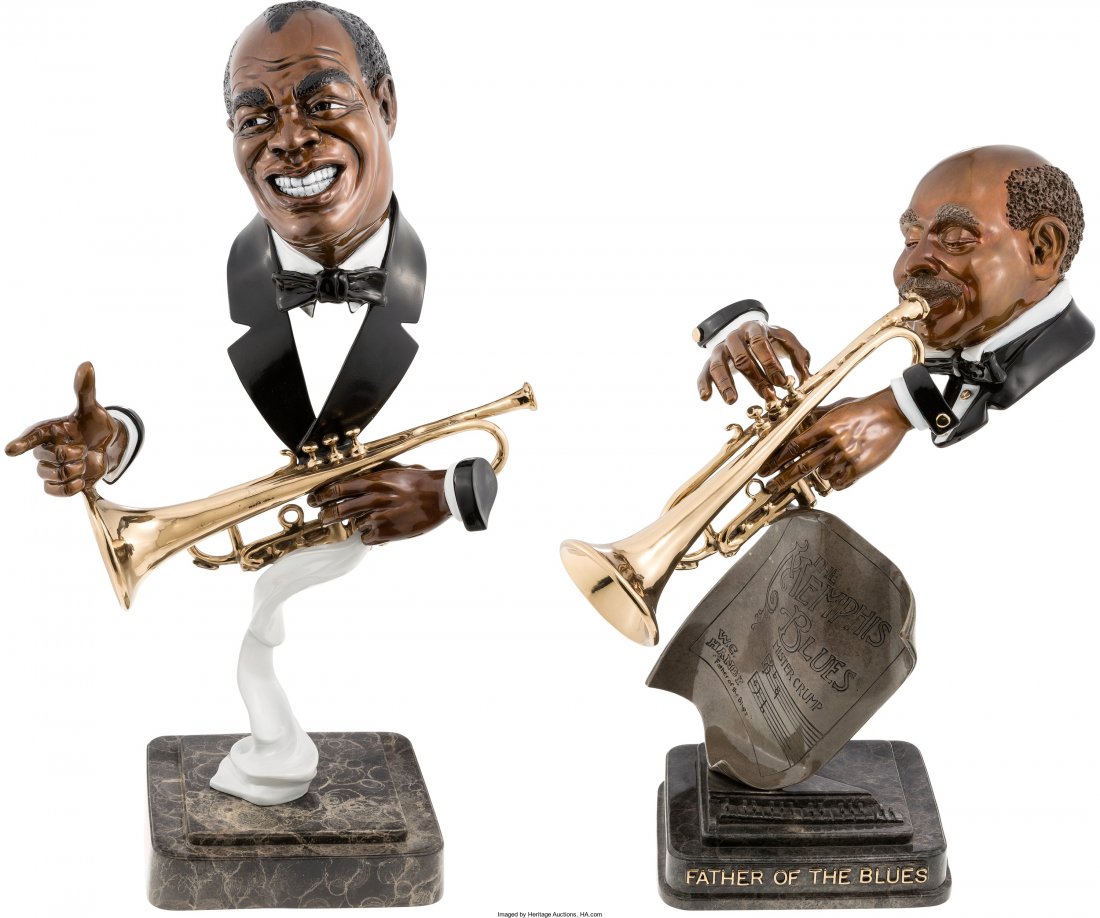 Louis Armstrong/W.C. Handy Pair of Bust Statues (1 of 2)
