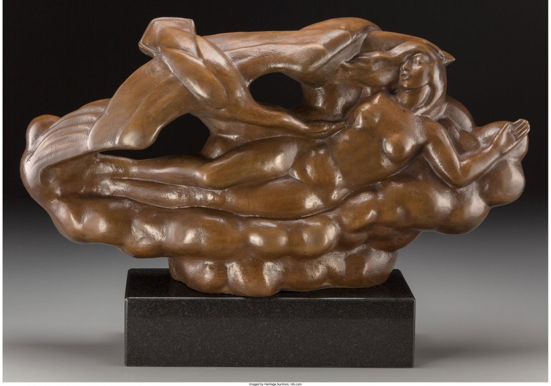 Wheeler Williams (American, 1897-1972) Leda and: Wheeler Williams (American, 1897-1972)Leda and the Swan, circa 1935Bronze with mott