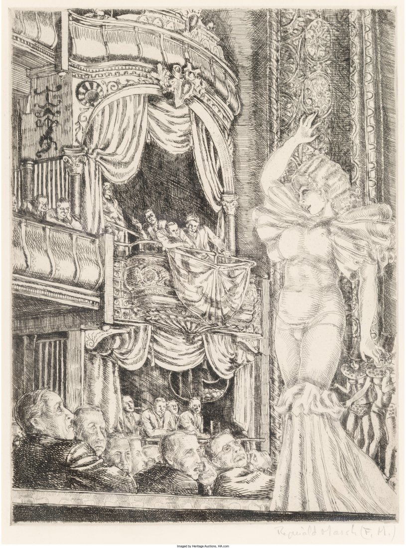 Reginald Marsh (American, 1898-1954) Star Burles: Reginald Marsh (American, 1898-1954)Star Burlesk, 1933Etching11-7/8 x 8-7/8 inc