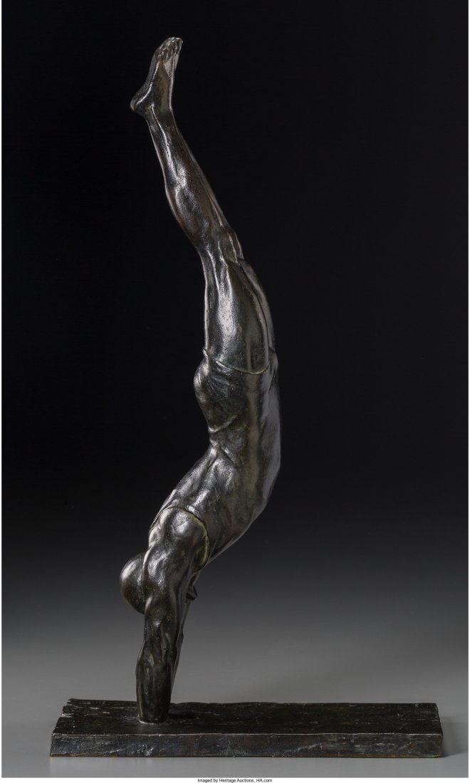 Marcel Andre Bouraine (French, 1886-1948) Diver: Marcel Andre Bouraine (French, 1886-1948) Diver Bronze with greenish brown patina