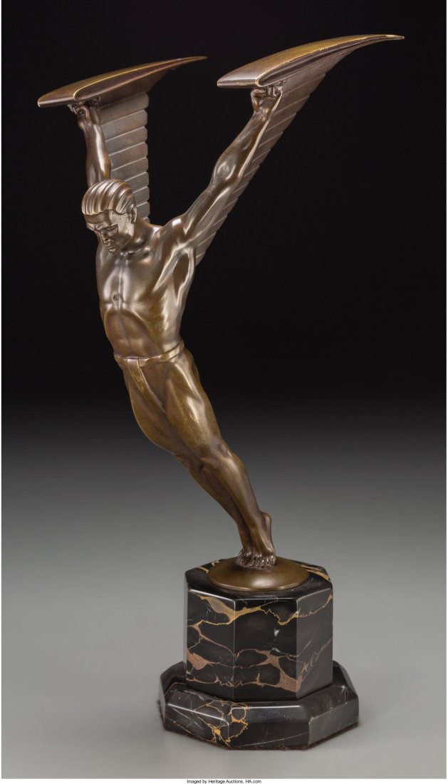 Otto Schmidt-Hofer (German, 1873-1925) Icarus Br: Otto Schmidt-Hofer (German, 1873-1925)IcarusBronze with golden brown patina11 i