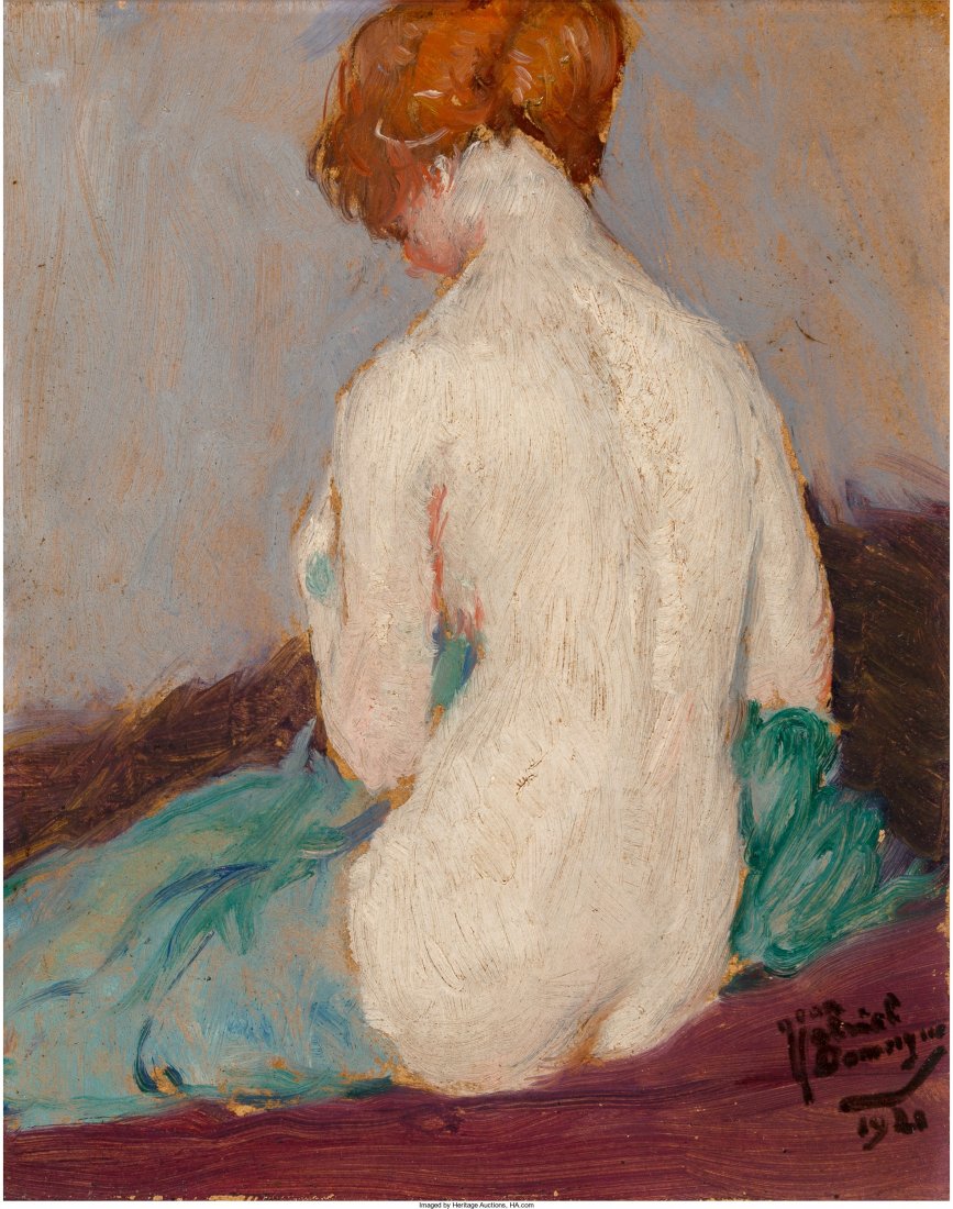Jean-Gabriel Domergue (French, 1889-1962) Suzann: Jean-Gabriel Domergue (French, 1889-1962) Suzanne Dantès, 1920 Oil on board 9-1/4