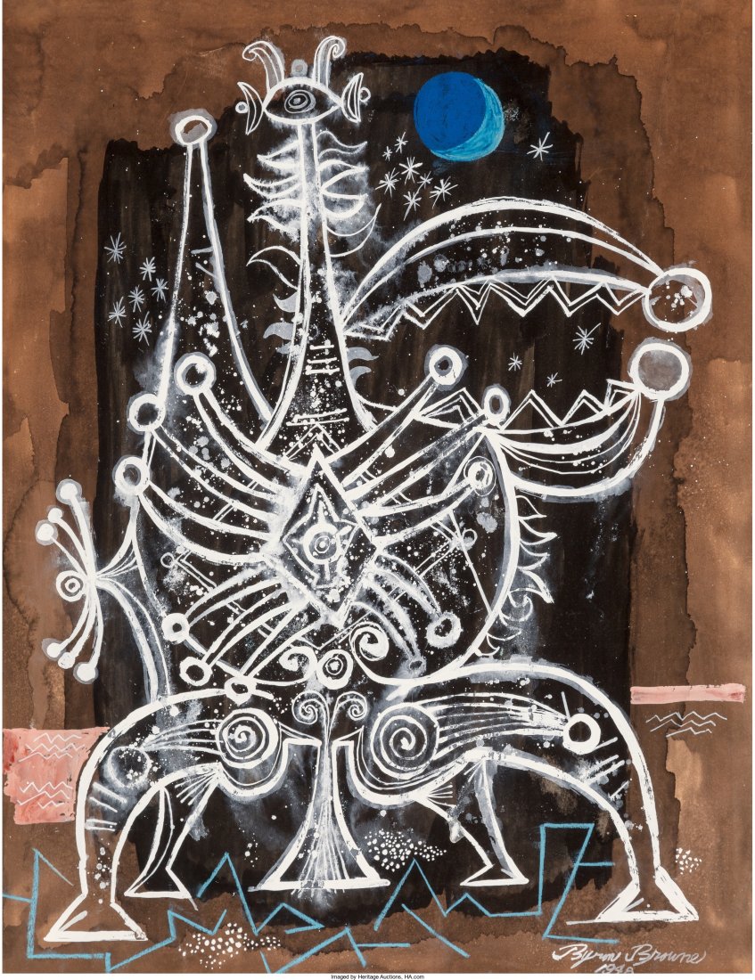 Byron Browne (American, 1907-1961) Untitled, 194: Byron Browne (American, 1907-1961)Untitled, 1948Watercolor and gouache on paper