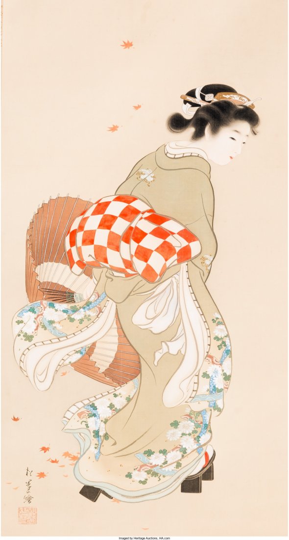 Japanese School (18th Century) Geisha Framed, in (1 of 4)