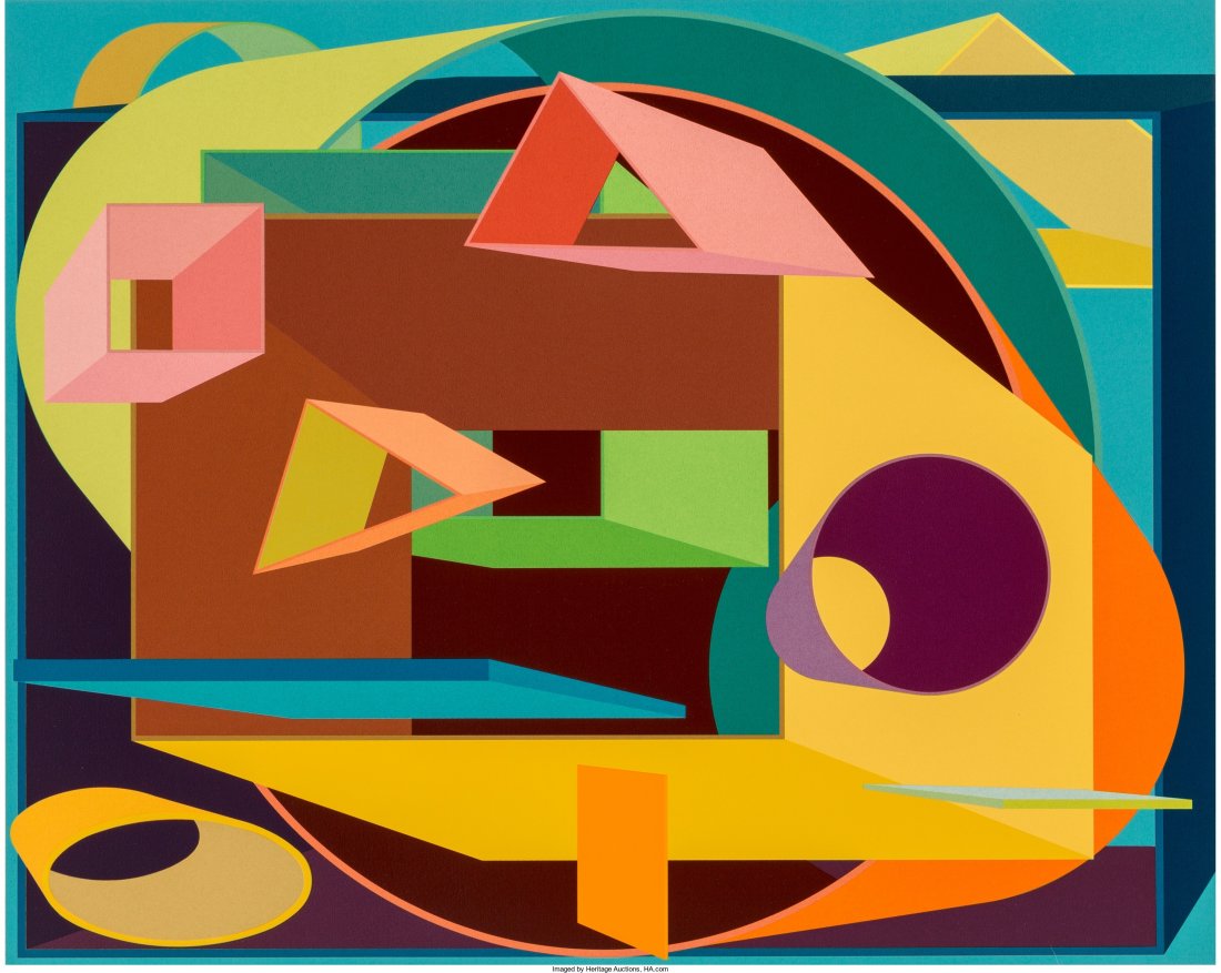 Al Held (1928-2005) Scholes II, 1991 Screenprint: Al Held (1928-2005)Scholes II, 1991Screenprint in colors on wove paper2