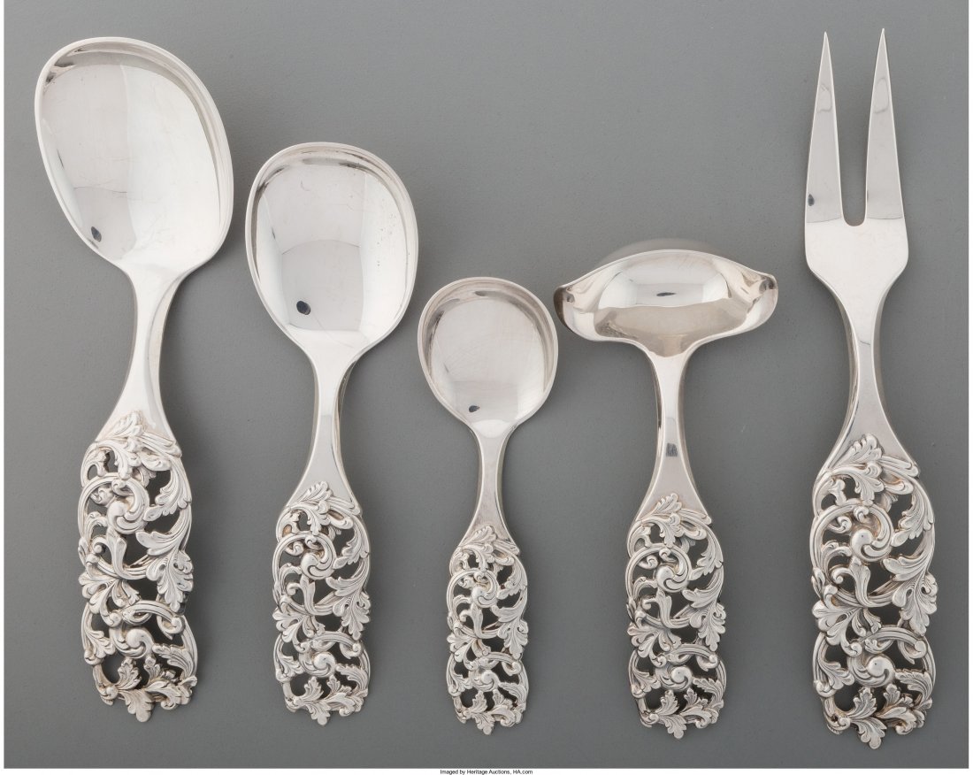 Five R. Elvesaeter Norwegian Silver Serving Piec (1 of 3)