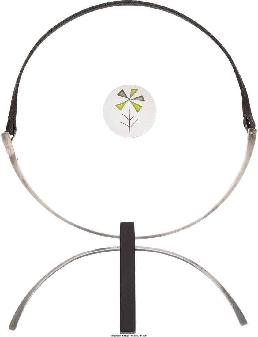 Two-Pieces of Betty Cooke Modernist Silver Jewel (1 of 2)