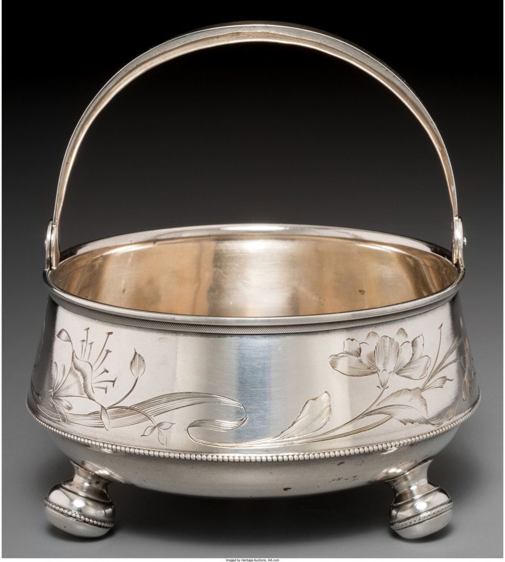 A Russian Silver Handled Sugar Basket, circa 189 (1 of 3)