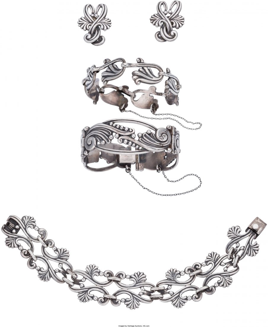 Five-Pieces of Margot de Taxco Mexican Silver Je (1 of 2)