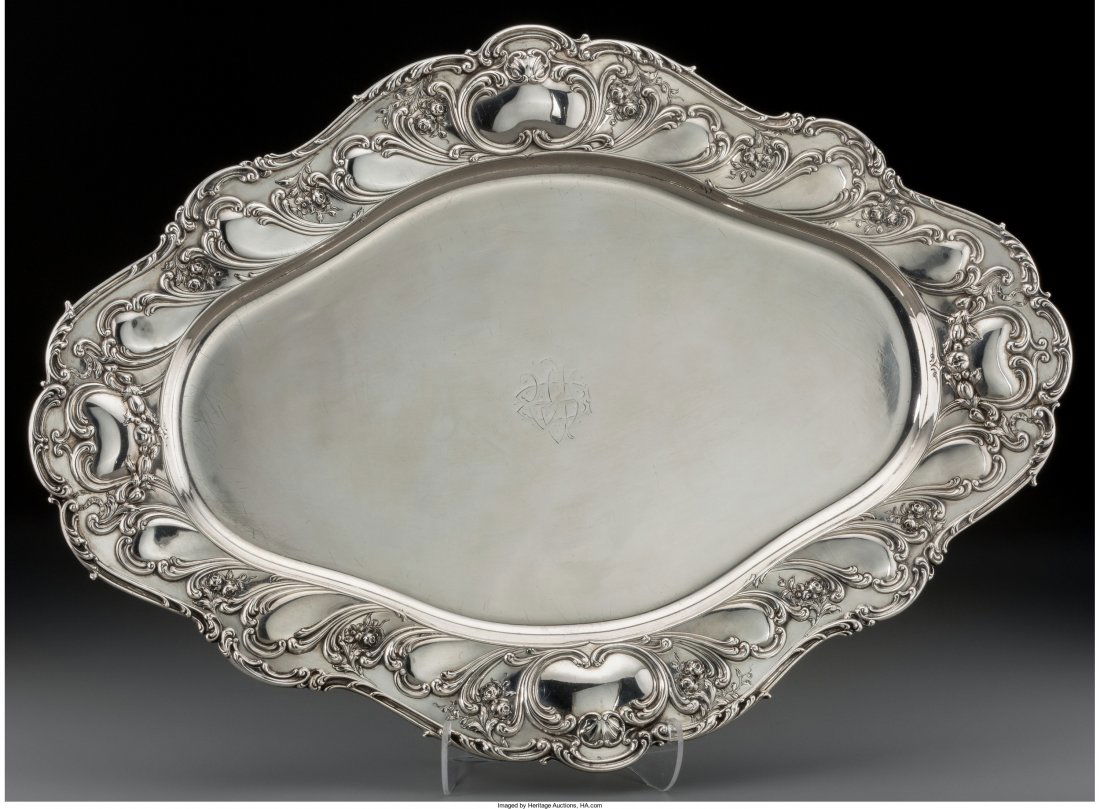 A Gorham Art Nouveau Silver Serving Tray, Provid (1 of 3)