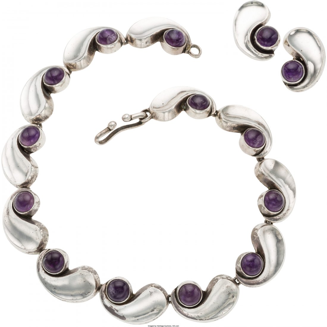 A Antonio Pineda Mexican Silver and Amethyst Nec (1 of 2)