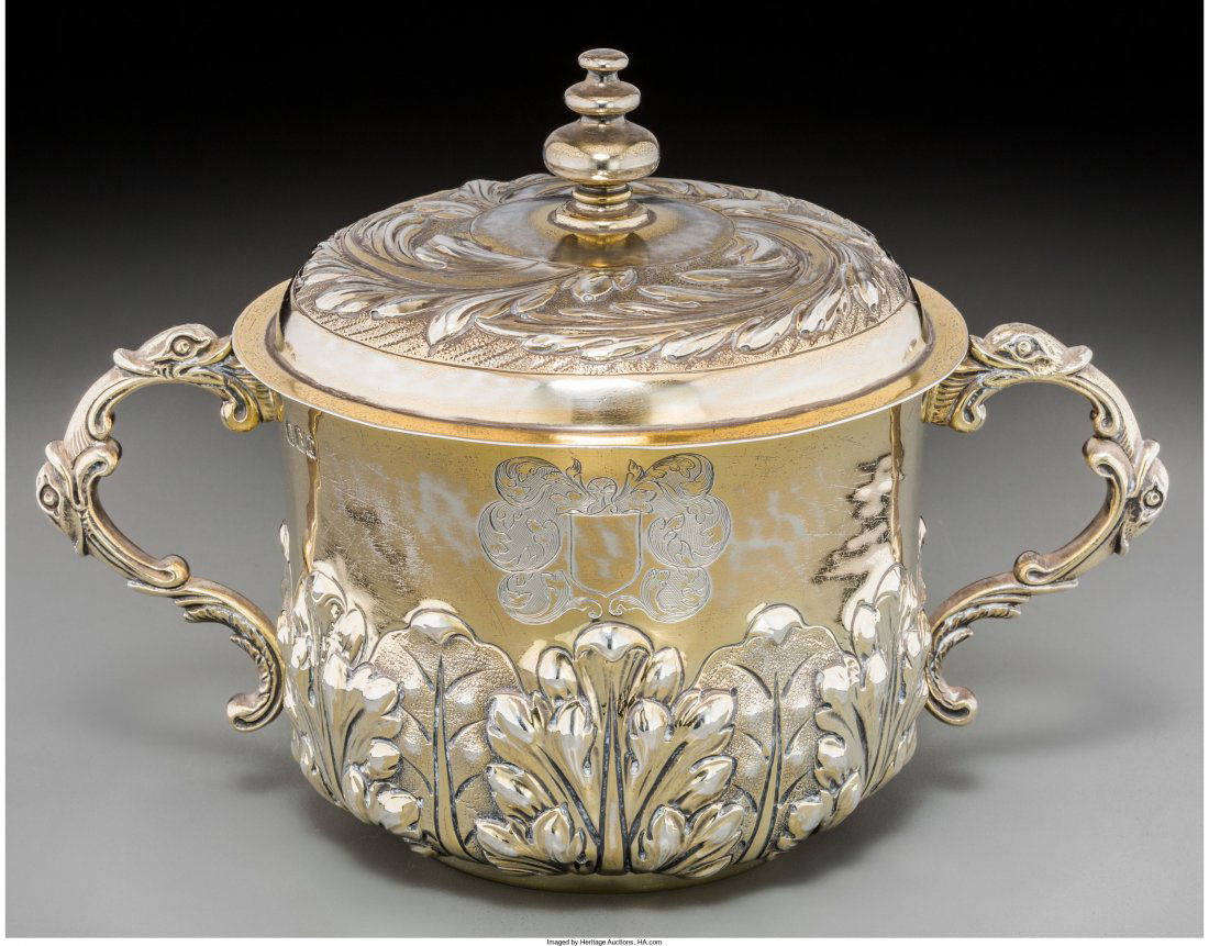 A Robert Frederick Fox Gilt Silver Covered Cup, (1 of 3)