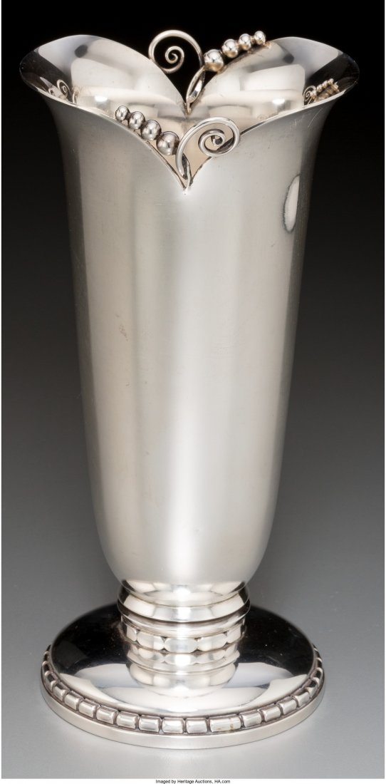 A Georg Jensen Inc. Silver Vase, New York, post- (1 of 3)