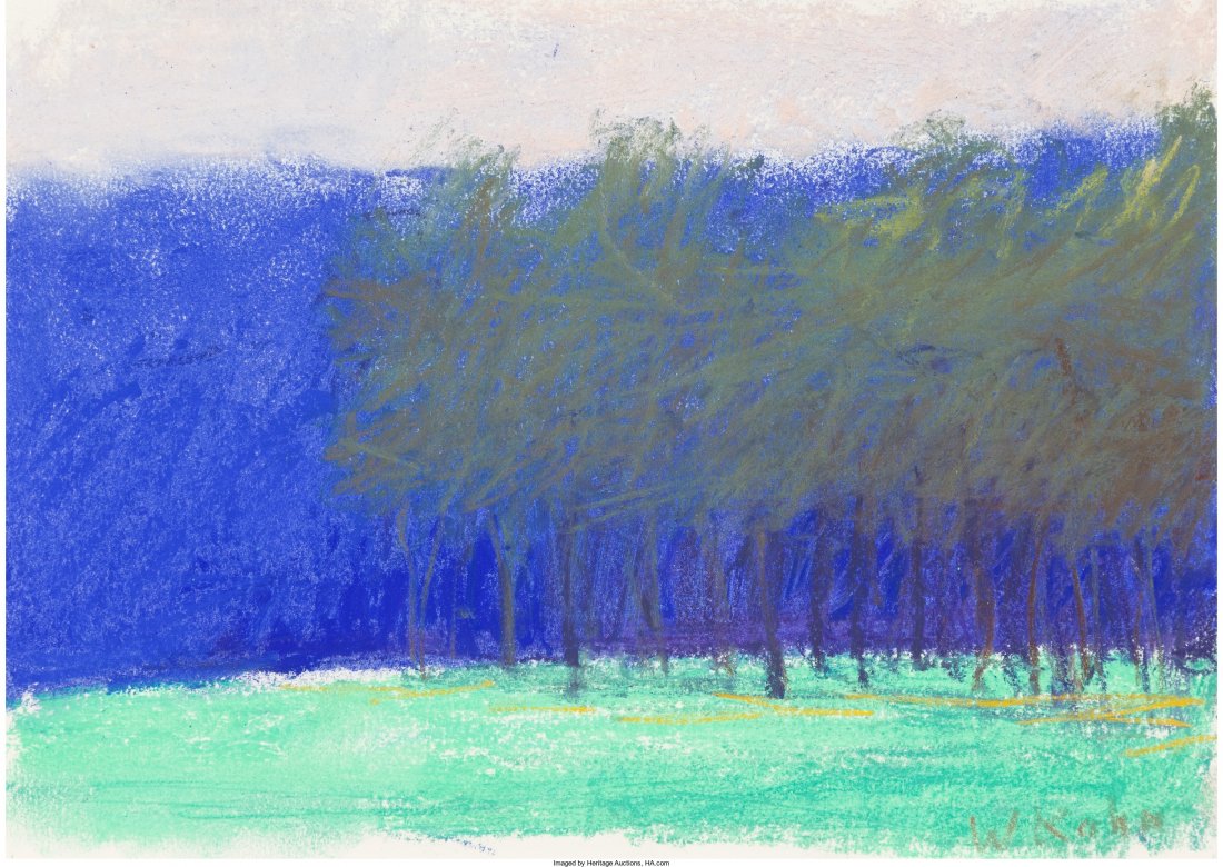 Wolf Kahn (American, b. 1927) Untitled Pastel on: Wolf Kahn (American, b. 1927)UntitledPastel on paper7 x 10 inches (17.8