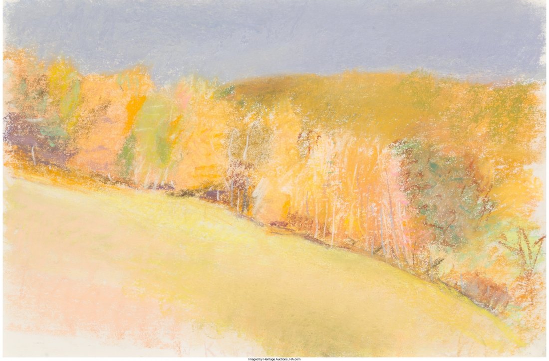 Wolf Kahn (American, b. 1927) Fall Declivity, 20: Wolf Kahn (American, b. 1927)Fall Declivity, 2001Pastel on paper 12 x 1
