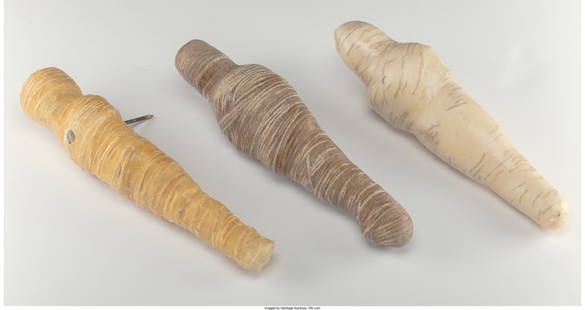 E.V. Day (b. 1967) Three Mummified Barbies, circ: E.V. Day (b. 1967)Three Mummified Barbies, circa 1995Barbie dolls in beeswa