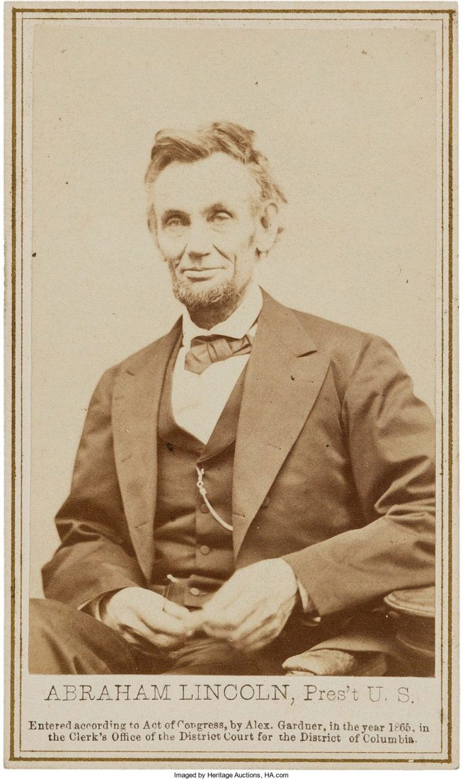 Abraham Lincoln: Poignant Carte-de-Visite. O-116: Abraham Lincoln: Poignant Carte-de-Visite. O-116, taken by Alexander Gardner in Washingto