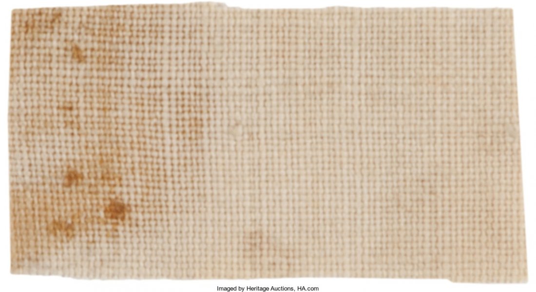 Abraham Lincoln: A Piece of the Bloodstained Lin: Abraham Lincoln: A Piece of the Bloodstained Linen Sheet On Which President Lincoln Died. 