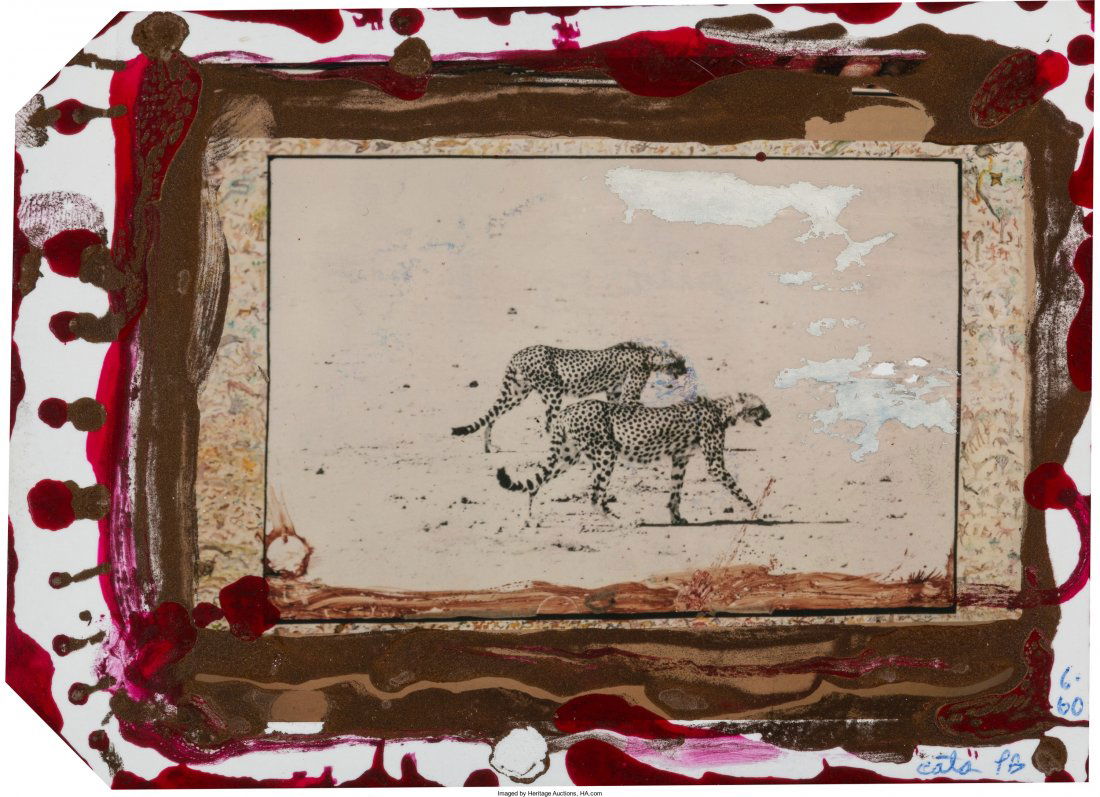 Peter Beard (American, b. 1938) Cats, 1960 Polar: Peter Beard (American, b. 1938)Cats, 1960Polaroid with hand-painting4-1