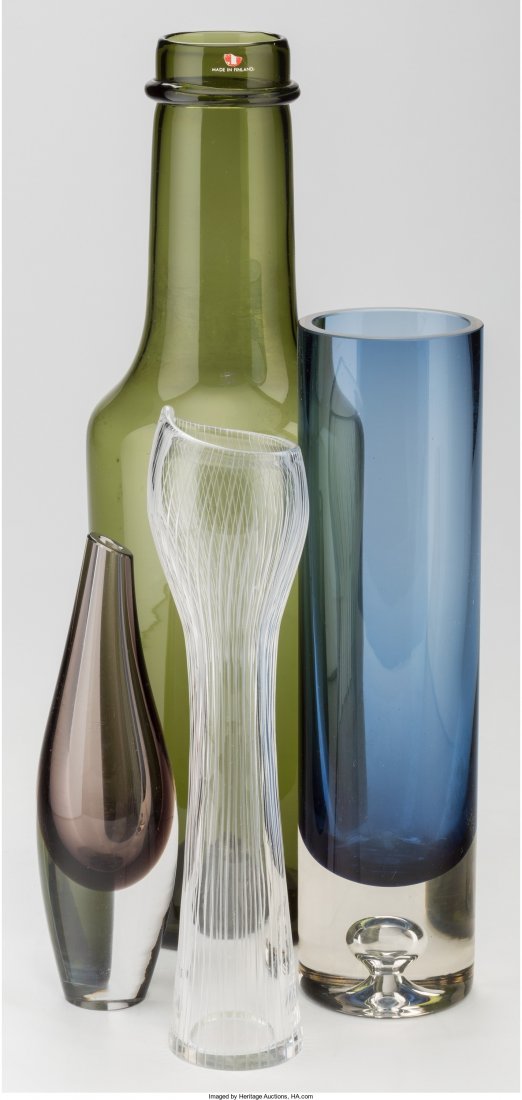 Tapio Wirkkala (Finnish, 1915-1985) Four Vessels: Tapio Wirkkala (Finnish, 1915-1985) Four Vessels, circa 1950-1960, Iittala Bl