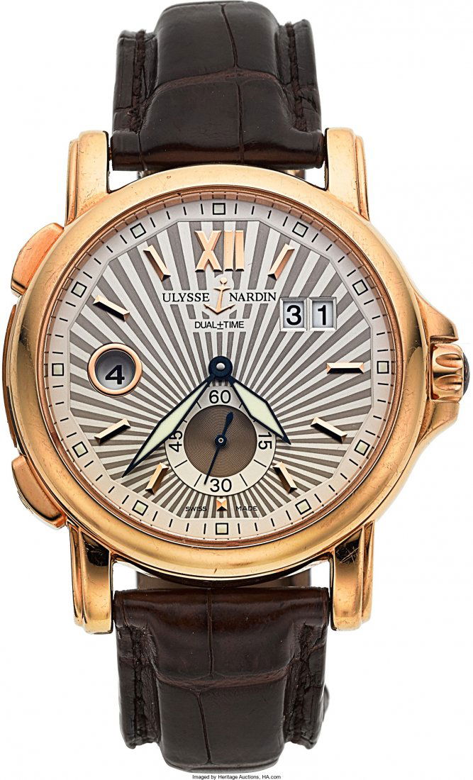 Ulysse Nardin Ref. 246-55 Very Fine Gold Dual Ti (1 of 4)